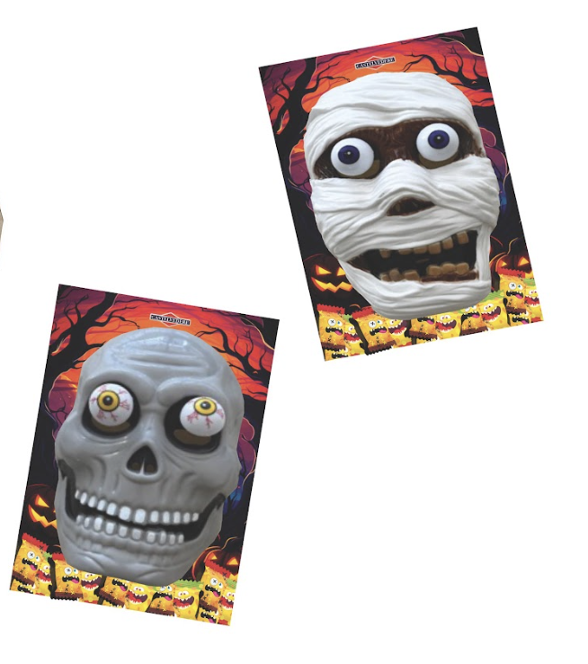 Monster masks with candies