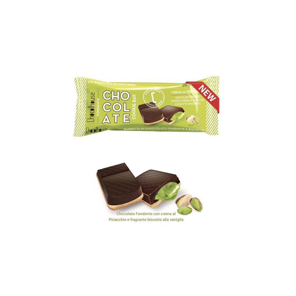 Snack Chocolate al cioccolato fondente con crema di pistacchio